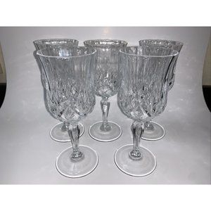 cut glass water goblets - Set of 5